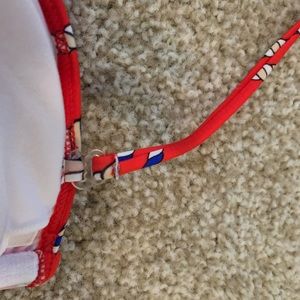 Gianni Bini Red Rope Bandeau Bikini Top Small NWT